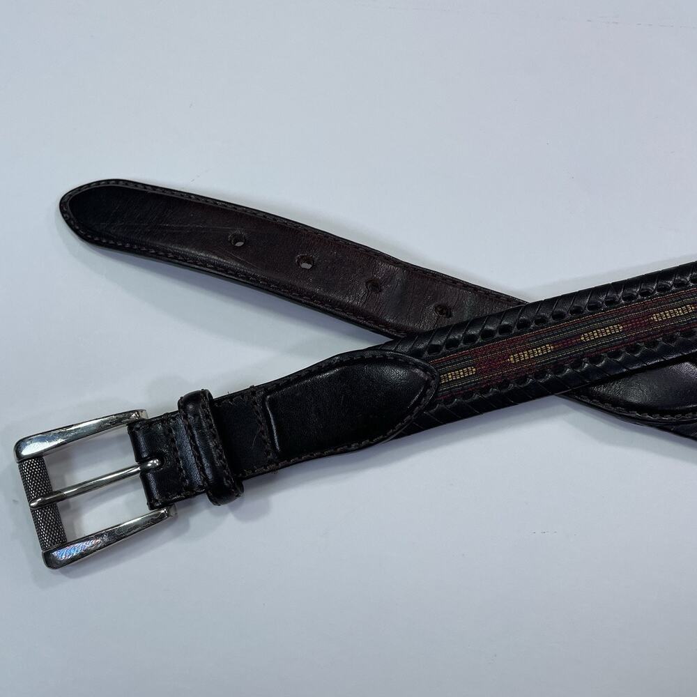 Orvis Leather Belt Men’s 42 Brown Woven 1.25”